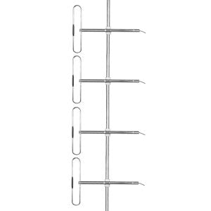 Benelec VHF High Band Base 4 Bay Offset Dipole Array Antenna with 4 x Stainless Steel Brackets | 136-174MHz, N Socket