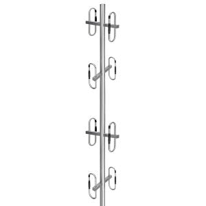 Benelec UHF 2 x 3dBd Base Omni-Dipole Dual Array Antenna 400-520MHz, N Socket