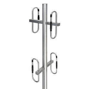 Benelec UHF 2 x 3dBd Base Omni-Dipole Dual Array Antenna with Down-tilt 400-520MHz, N Socket