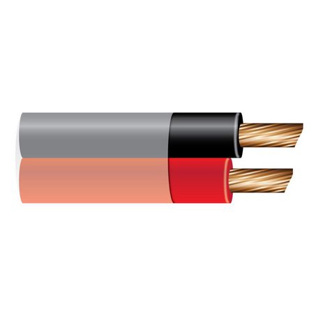 OEX 10mm Twin Core Automotive Cable, Red/Black, With Clear Sheath per Metre