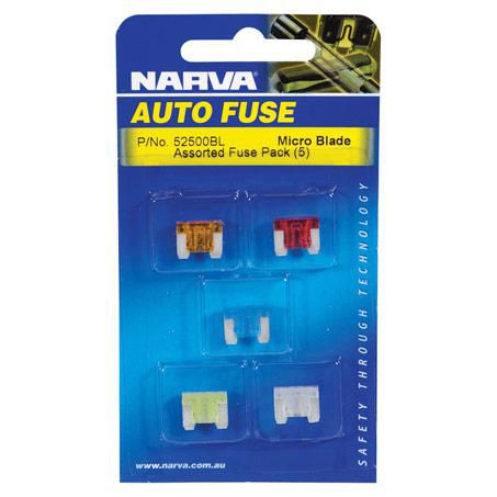 Narva Micro Blade Fuse Assortment 5 Pce