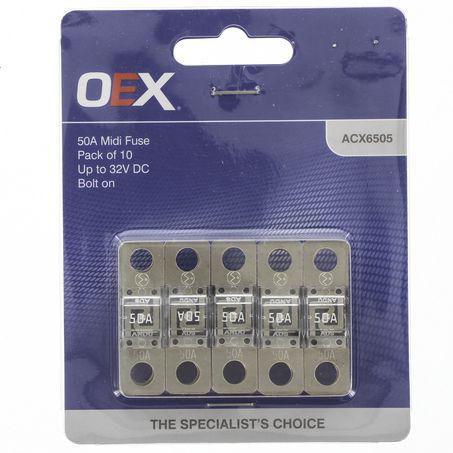 OEX Midi Fuse 50A 10 Pack