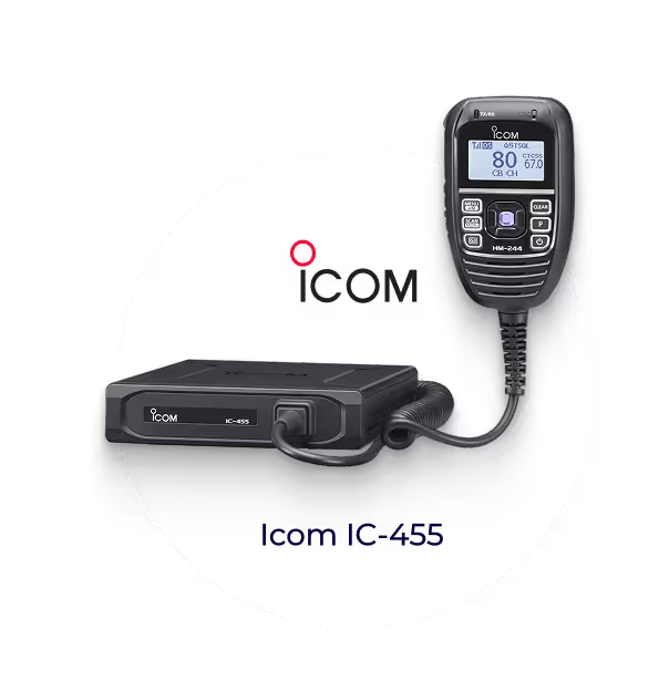 Zetifi UHF 3dbi 780mm Gloss black and Icom IC-455 COMBO