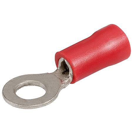 Narva Crimp Terminal Ring Red Insulated 4.3mm - 25 Pce