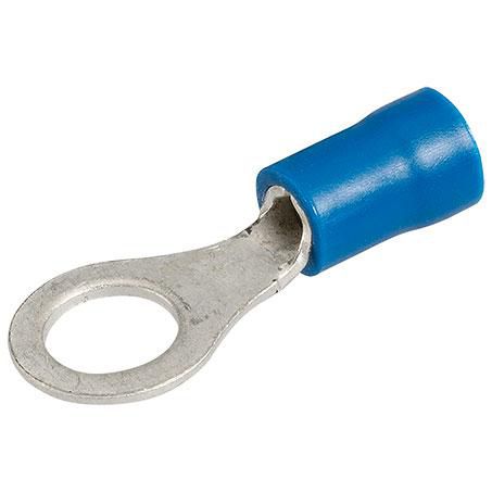 Narva Crimp Terminal Ring Blue Insulated 6.3mm - 20 Pce