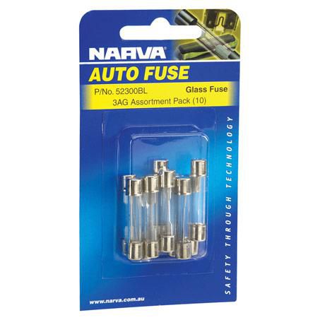 Narva Glass Fuse Assortment 10 Pce