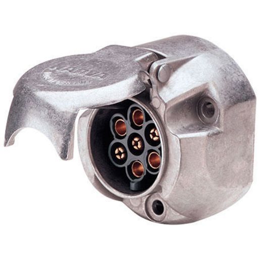 Narva 7 Pin Trailer Socket - Round Metal Large