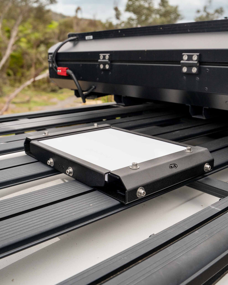 Boss Aluminium Starlink Mini Roof Rack Mount with white cover