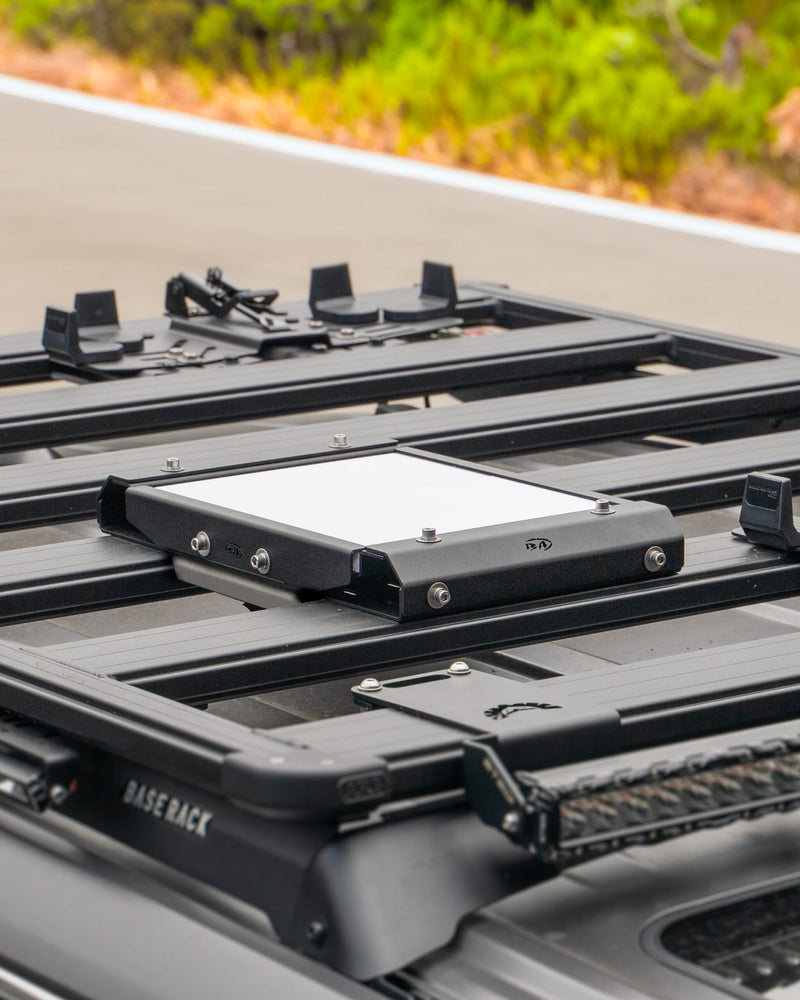 Boss Aluminium Starlink Mini Roof Rack Mount with white cover