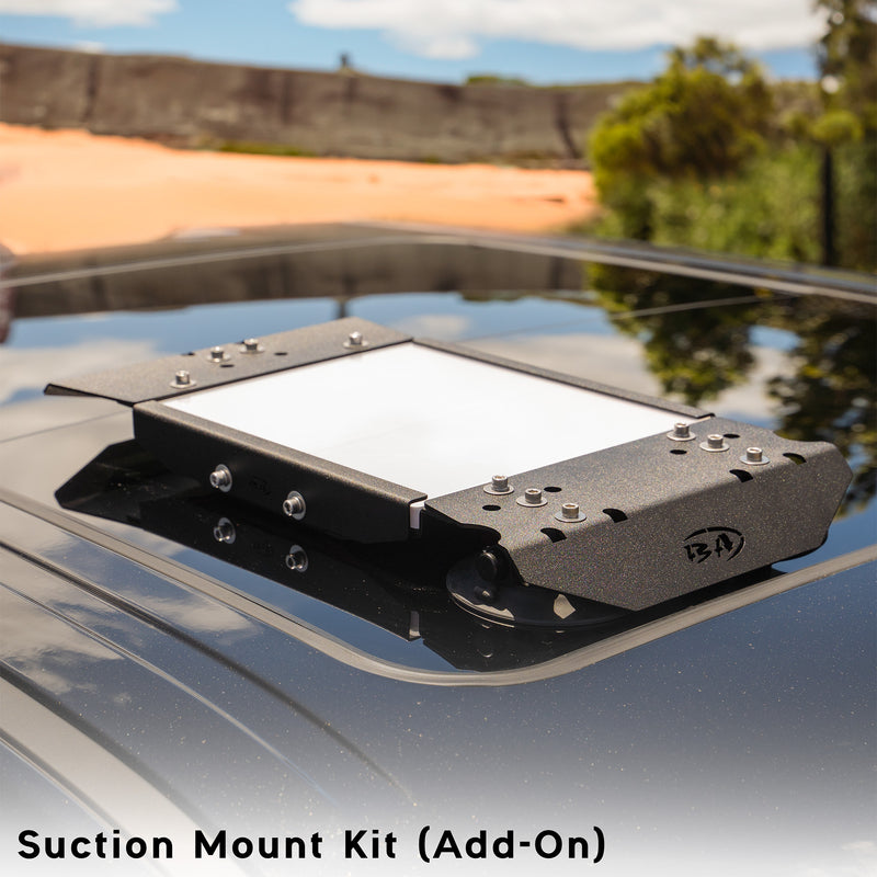 Boss Aluminium Starlink Mini Roof Rack Mount with white cover