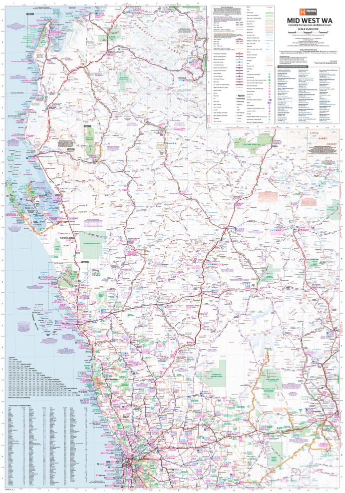 Mid West Western Australia Map - HEMA