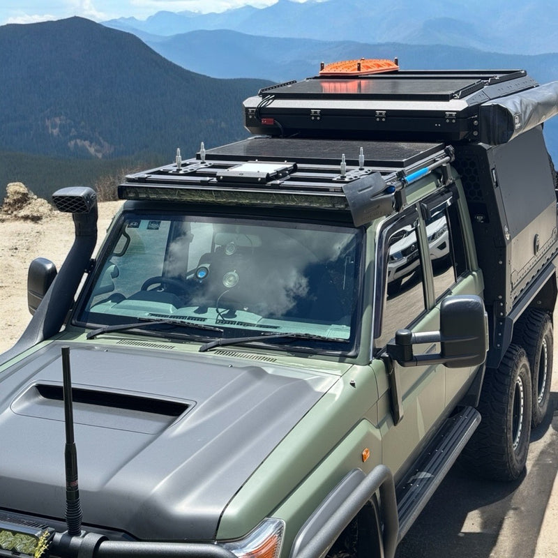 Boss Aluminium Starlink Mini Roof Rack Mount with white cover