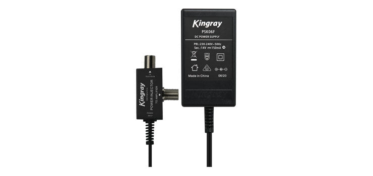 Kingray 14VDC 150mA Power Supply with F-Type Connections