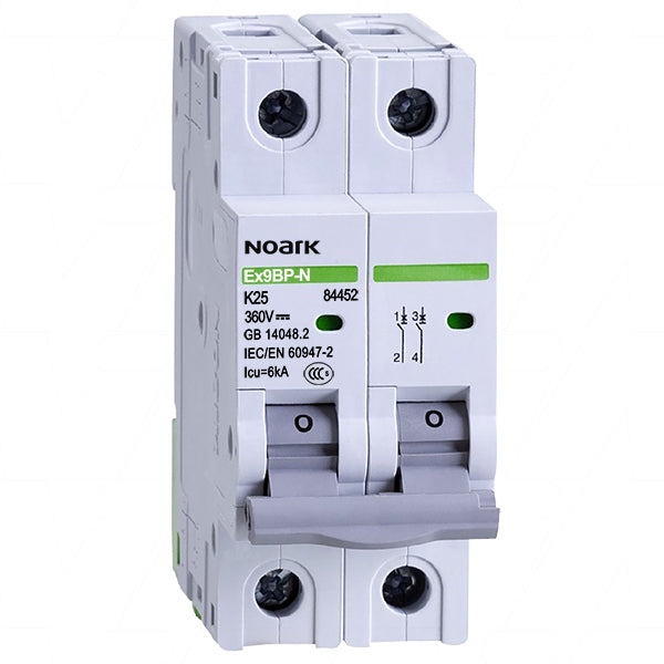 Noark Circuit Breaker N84452-2P-MCB 25A/360VDC