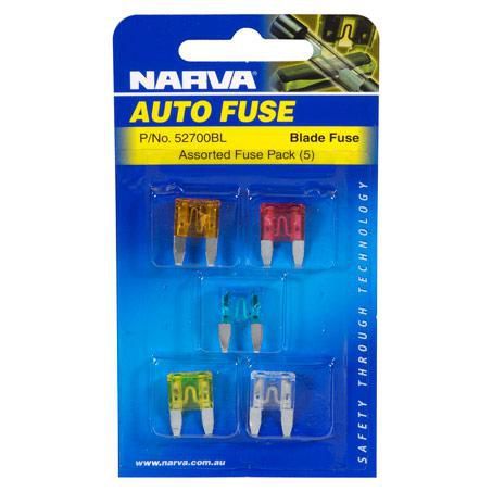 Narva Mini Blade Fuse Assortment 5 Pce