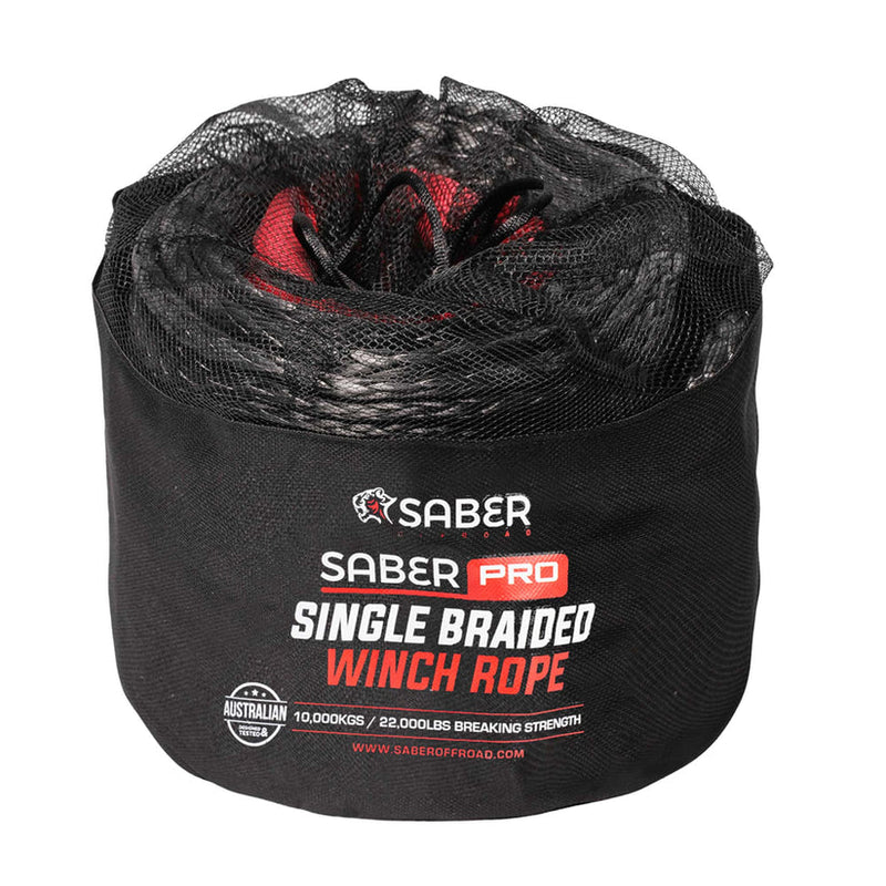 Saber Single Braided Winch Rope 30M 9500kg