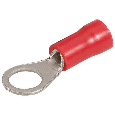 Narva Crimp Terminal Ring Red Insulated 5mm - 25 Pce