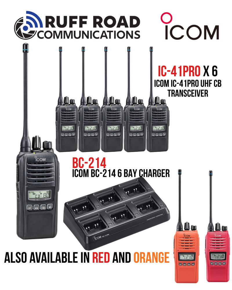 Icom Bundle IC41PRO &  BC214 6 BAY CHARGER
