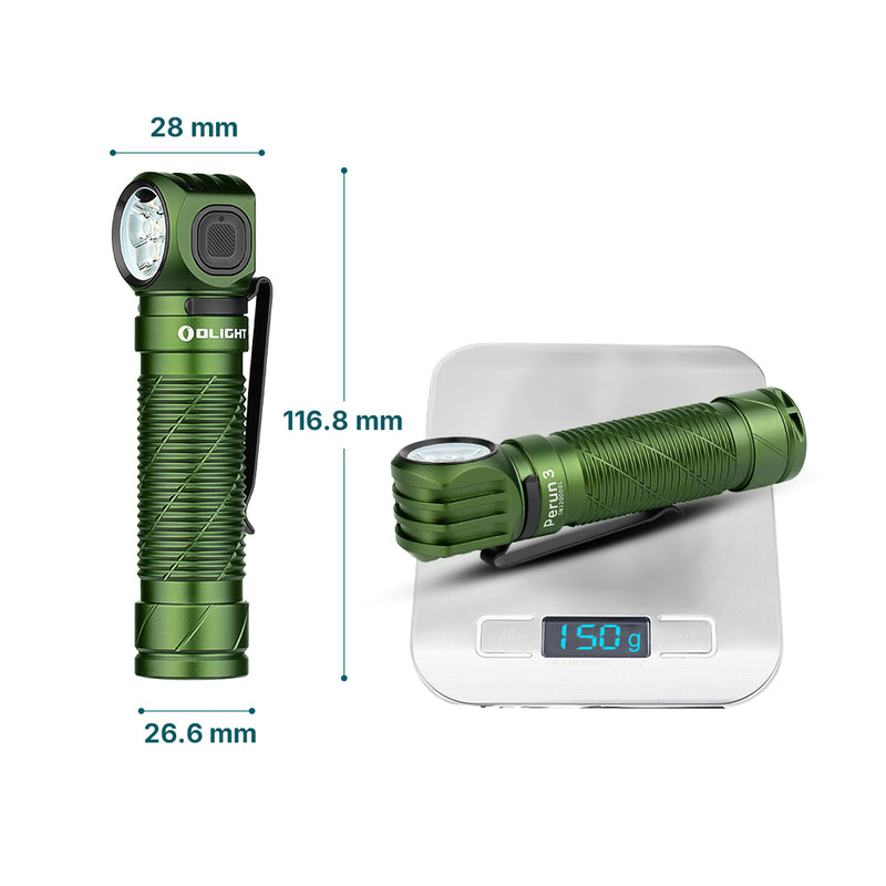 Olight Perun 3 Versatile Led Rechargeable Head Torch from Head to Hand