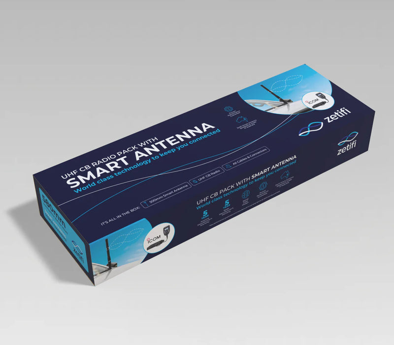 Zetifi UHF 3dbi 780mm Gloss black and Icom IC-455 COMBO