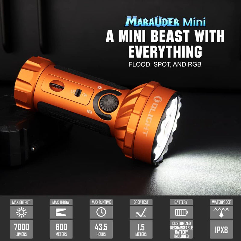 Olight Marauder Mini 7000 Lumens Torch Orange